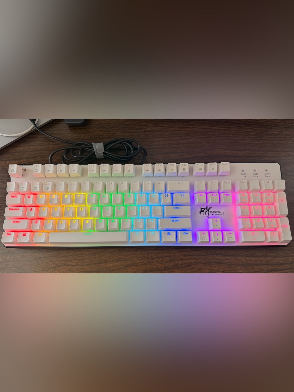 Royal Kludge RK920 White RGB Backlit Full Mechanical Keyboard with Num Pad